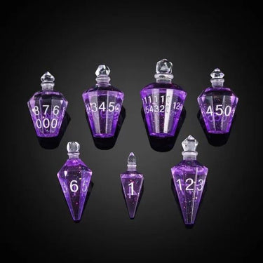 Purple Potion Resin -  7pcs RPG Dice Set